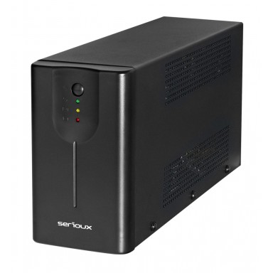 UPS Serioux LD1500LI, Line Interactive, 1500VA/900W, 4 Prize Schuko, USB/RJ45, Regulator automat de tensiune, Management, Repornire Automata
